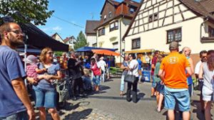 Der strahlend blaue Himmel lockte viele auf das Dorffest in Steinenbronn.  Foto: Saskia Dreßler