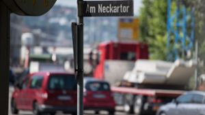 Dicke Luft am Neckartor. Foto: dpa
