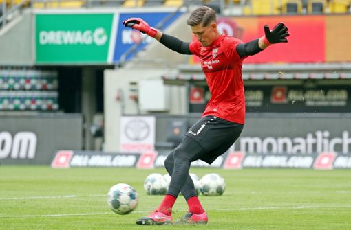 Gregor Kobel – trägt er auch in der kommenden Saison das Trikot des VfB Stuttgart? Foto: Baumann