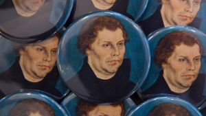 Magneten mit dem Porträt Martin Luthers aus einem Gemälde von Lukas Cranach dem Älteren Foto: dpa