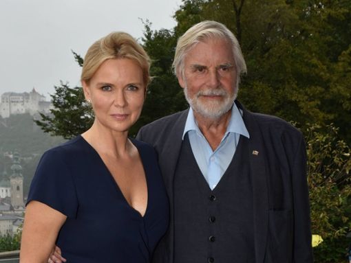 Veronica Ferres und Peter Simonischek - das beliebteste Jedermann-Paar der Salzburger Festspiele im Jahr 2020. Foto: imago/Manfred Siebinger