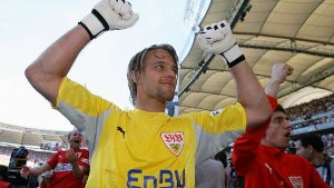 Der 2007er-Meistertorwart des VfB Stuttgart, Timo Hildebrand (hier im VfB-Trikot), wird nach dem 0:3 seiner Schalker beim 1. FC Nürnberg von einem Facebook-User übel beleidigt. Foto: Pressefoto Baumann