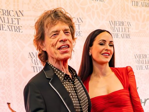 Mick Jagger und Tänzerin Melanie Hamrick sind seit 2014 ein Paar, 2016 begrüßten sie ihren Sohn auf der Welt. Foto: Aleksandr Dyskin/Shutterstock.com