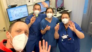 „Männle“ für das Klinikpersonal: kleine Geste mit großer Wirkung Foto: red