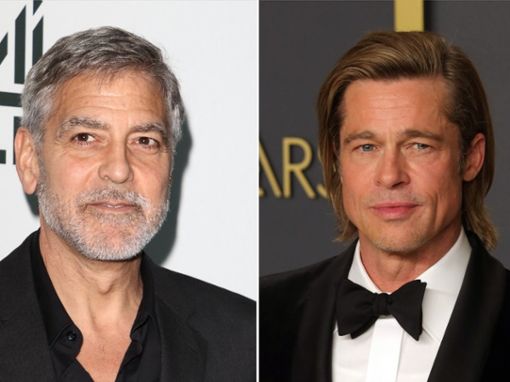 George Clooney (l.) und Brad Pitt stehen für den neuen Actionthriller Wolfs wieder gemeinsam vor der Kamera. Foto: Keith Mayhew/Landmark Media./ImageCollect / Theresa Shirriff/AdMedia