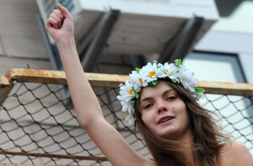 Die Ukrainerin Oksana Schatschko war Mitgründerin der Frauenrechtsgruppe Femen. Foto: AFP