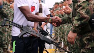Bewaffnete Mitglieder der kolumbianischen ELN-Guerilla (Symbolbild) Foto: EFE