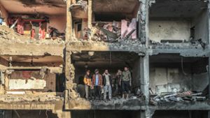 Zerbombte Häuser im Gazastreifen Foto: AFP/SAID KHATIB