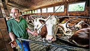 Martin Dengler aus Göppingen hat derzeit 120 Kühe im Stall. Ob er als Milchbauer eine Zukunft hat, ist ungewiss Foto: Horst Rudel