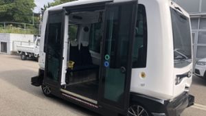 Die autonom fahrenden Busse in Heilbronn verfügen über sechs Sitzplätze. Foto: Dieter Schwarz Stiftung