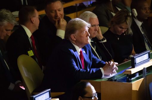 Eigentlich wollte er gar nicht kommen – US-Präsident Donald Trump nimmt am Klimagipfel der UN in New York teil. Foto: AFP/SAUL LOEB