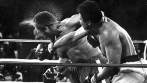 Die ARD zeigt am Samstagabend den legendären Boxkampf von Muhammad Ali gegen George Foreman aus dem Jahr 1974. Foto: AP