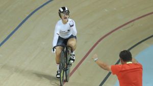 Kristina Vogel hat überraschend die Goldmedaille im Bahnradsprint gewonnen. Foto: Getty Images South America