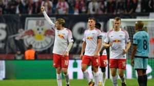 Der RB Leipzig hat den ersten Sieg in der Champions League geschafft. Foto: AFP