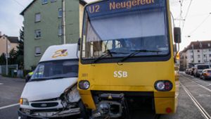 Ein Zug der SSB-Linie U2 ist in einen Unfall verwickelt gewesen. Foto: SDMG