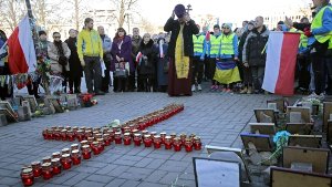 Am Jahrestag der prowestlichen Maidan-Proteste hat die Ukraine der Toten gedacht. Foto: dpa