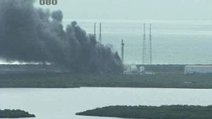 Auf dem Weltraumbahnhof in Cape Canaveral in Florida ist eine Rakete des privaten US-Raumfahrtunternehmens SpaceX explodiert. Foto: dpa/NASA
