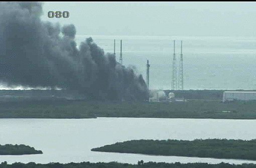 Auf dem Weltraumbahnhof in Cape Canaveral in Florida ist eine Rakete des privaten US-Raumfahrtunternehmens SpaceX explodiert. Foto: dpa/NASA