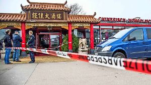 Das Asia-Restaurant am Tag, als die Seniorchefin tot aufgefunden wurde. Mittlerweile hat es seinen Betrieb wieder aufgenommen. Foto: SDMG
