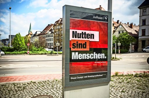 Die Bezirksbeiräte sind dagegen, dass Plakate wie dieses auch im Stadtbezirk Vaihingen aufgestellt werden. Foto: Lichtgut/Leif Piechowski