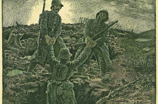 Kriegsszene von Eugen Nanz, 1915. Foto: hsa
