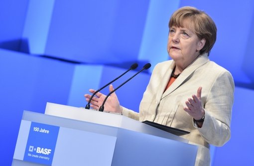 Angela Merkel ist zu Besuch bei BASF. Foto: dpa
