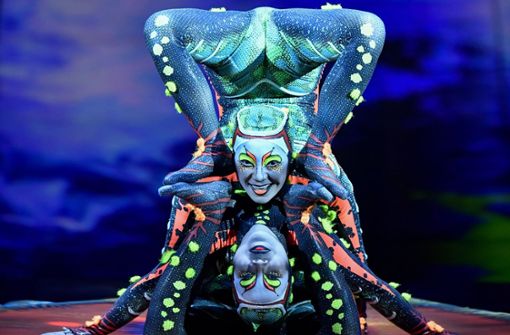 Wegen Corona: Der Cirque du Soleil muss hoch qualifizierte Mitarbeiter wie diese Körperakrobaten aus der Show „Totem“ vorerst entlassen. Foto: AFP/Dirk Waem