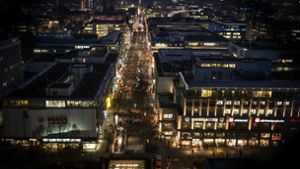 Blick auf die Königstraße: Das Geschäft boomt. Foto: Lichtgut/Achim Zweygarth