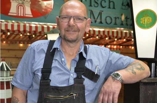Klaus Moritz, einer der Organisatoren des Hamburger Fischmarkts. Foto: Andreas Rosar Fotoagentur-Stuttgart