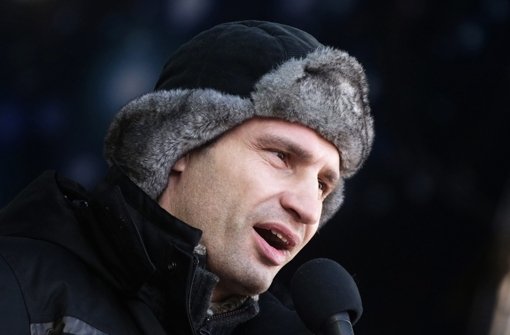 Vitali Klitschko bei einer Demonstration auf dem Maidan. Foto: dpa