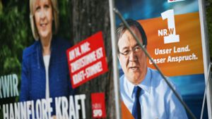Bei der NRW-Wahl am Wochenende wird es wohl ein Kopf-an-Kopf-Rennen zwischen SPD und CDU geben. Foto: dpa