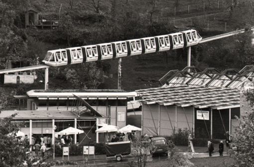 Die  Panorama-Bahn war eine  Attraktion 1993 bei der Internationalen Gartenbauausstellung (Iga) in Stuttgart. Foto: /Horst Rudel