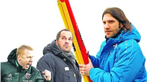 Torsten Frings (rechts) ist neu in Darmstadt, Manuel Baum (Mitte) wurde in Augsburg befördert, der FC Ingolstadt engagierte Maik Walpurgis. Foto: dpa