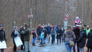 Zu der Demo im Naturschutzgebiet hatten der BUND und die Greutterwald-Initiative aufgerufen. Foto: Martin Braun