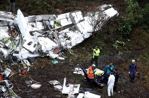 Bei einem Flugzeugabsturz über Kolumbien kamen dutzende Menschen ums Leben, darunter auch Spieler des brasilianischen Erstligisten Chapecoense. Foto: EFE