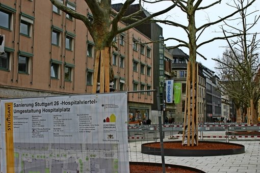 Noch ist alles  Baustelle oder Plan, aber entlang der Büchsenstraße lässt der spätere Zustand sich schon erahnen.  Sie wird zum Boulevard. Foto: red