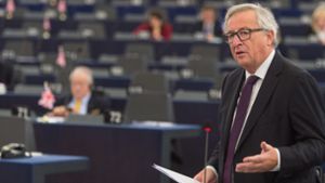Der EU-Kommissionspräsident spricht vor dem Europaparlament zur Lage der EU. Foto: epa