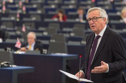 Der EU-Kommissionspräsident spricht vor dem Europaparlament zur Lage der EU. Foto: epa