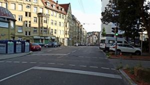 Der Straßenabschnitt würde dank Tempolimit attraktiver  für die Bewohner im Viertel. Auch den Geschäftsleuten käme das  zugute, meint die SPD  im Bezirksbeirat. Foto: Kathrin Wesely