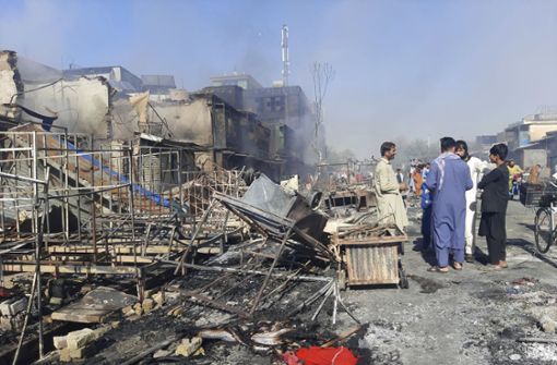Bei Kämpfen zwischen afghanischen Sicherheitskräften und der Taliban wurden viele Häuser zerstört. Foto: dpa/Abdullah Sahil
