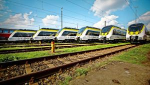 In Landesfarben: die neuen Züge zeigen deutlich, wohin sie gehören. Foto: Deutsche Bahn