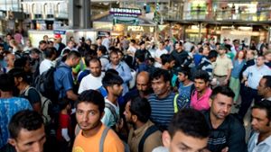 In München kommenden tausende Flüchtlinge an Foto: dpa