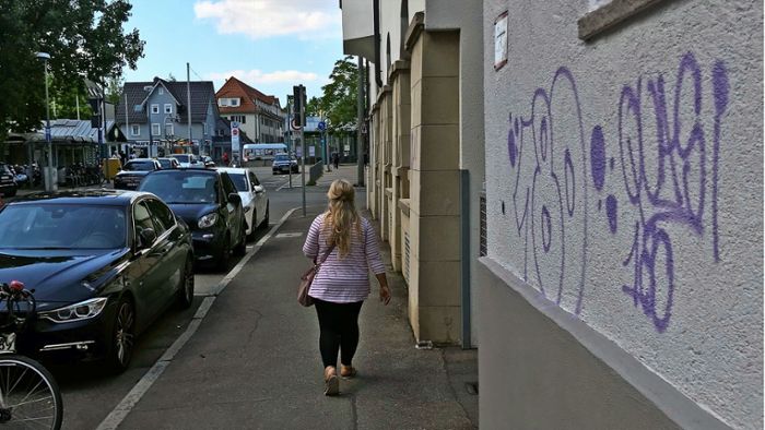 Etliche Häuser mit Graffiti beschmiert