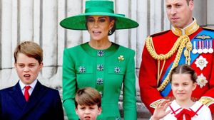 Prinz William und Prinzessin Kate mit ihren Kindern Prinz George (l.), Prinz Louis und Prinzessin Charlotte. Foto: imago/PPE