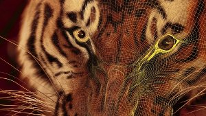 Ein Pixelhaufen wurde zum Raubtier mit 10 Millionen Haaren geformt: Tigervorstufe für „Life of Pi“ Foto: FMX