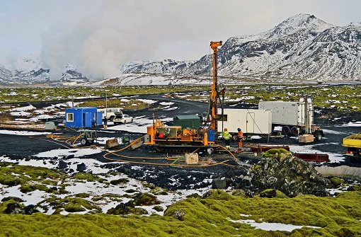 In Island testeten Forscher, wie gut sich CO2  im Untergrund lagern lässt. Foto: Jürg Matter