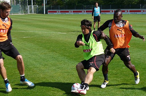 Klicken Sie sich durch die Bilder vom VfB-Training. Foto: Belser