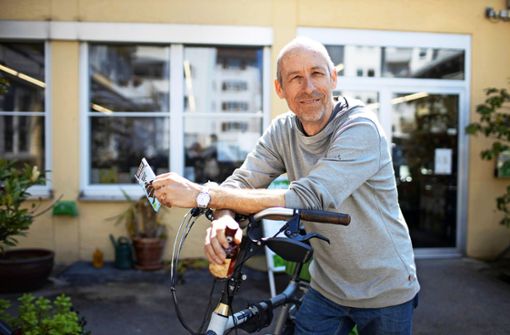 Kam bei der Radtour manchmal an seine Grenzen: der Stuttgarter Thomas Becker, 58 Jahre alt. Foto: Lichtgut/Leif-Hendrik Piechowski