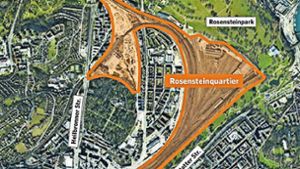 Wann das geplante Rosensteinquartier auf dem heutigen Gleisvorfeld Realität wird, steht derzeit noch in den Sternen. Foto: Screenshot StZ