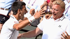 Novak Djokovic hat Boris Becker seine Hilfe zugesagt (Archivbild Juli 2014). Foto: dpa